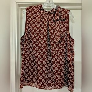 Ann Taylor Factory Bow Neck Sleeveless Blouse